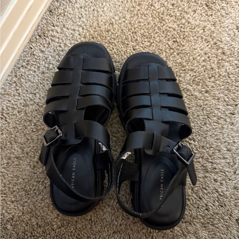 American Eagle Outfitters Black Sandals